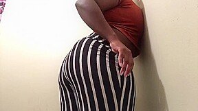 Natural body gets oiled up after strip tease