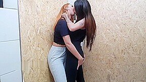 Hot Lesbians Deep Kiss and Suck Tongues